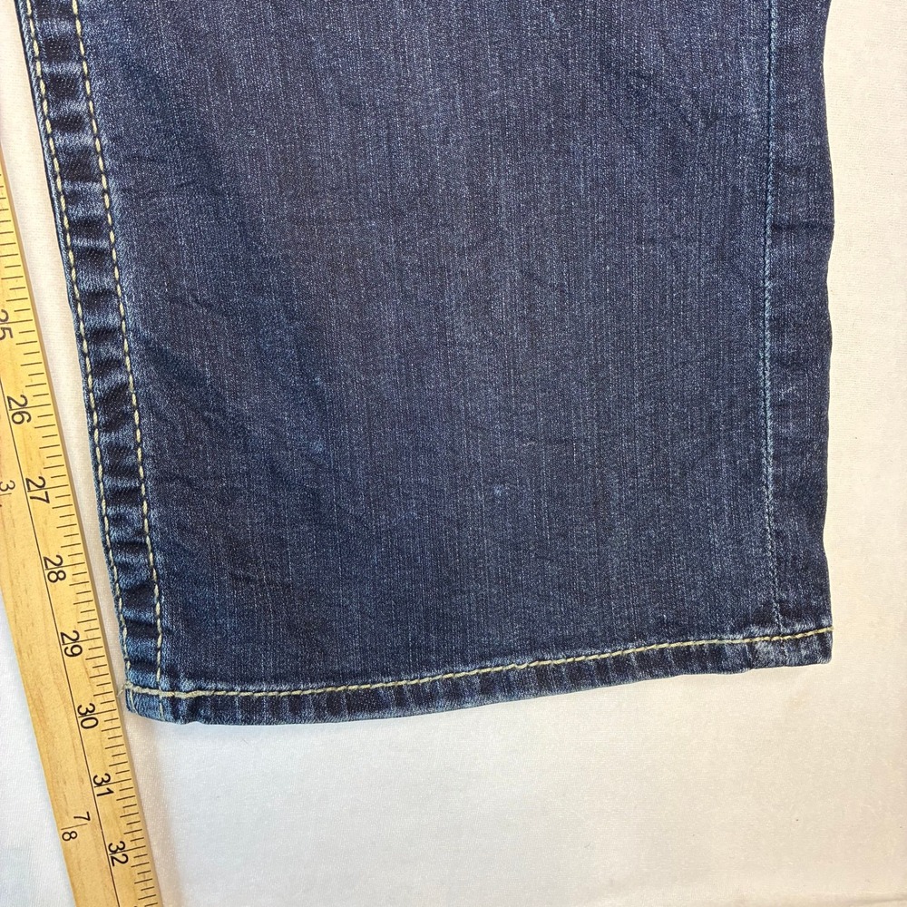 BIG STAR Pioneer Mens Bootcut Jeans Dark Wash Distressed Denim 38x30 - Picture 12 of 13